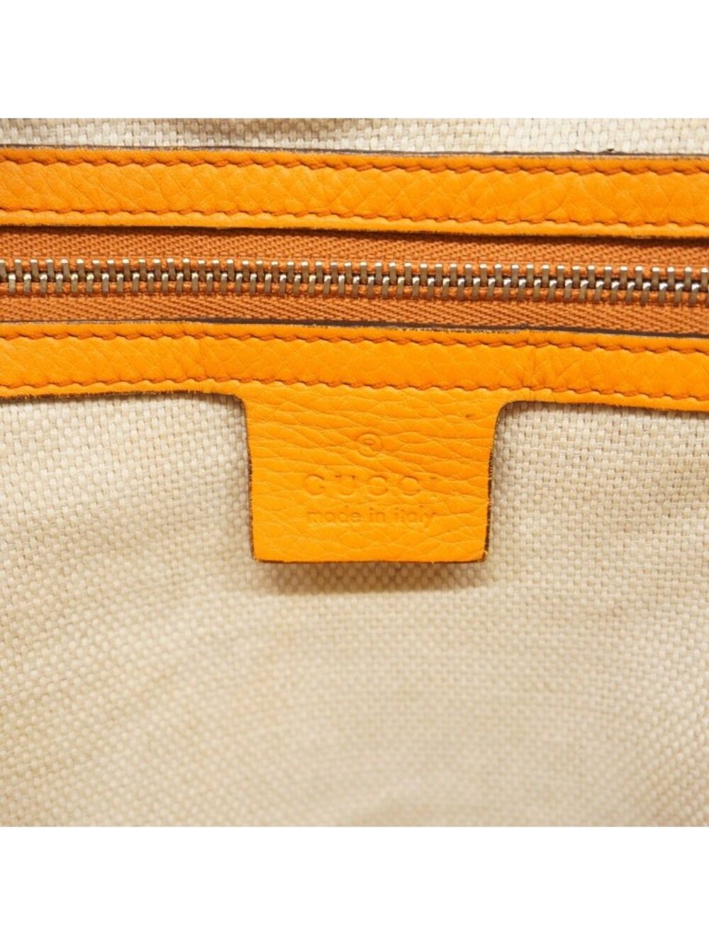 ★SOLD★ Gucci Tote Soho Leather Orange Gold - Picture 5 of 10
